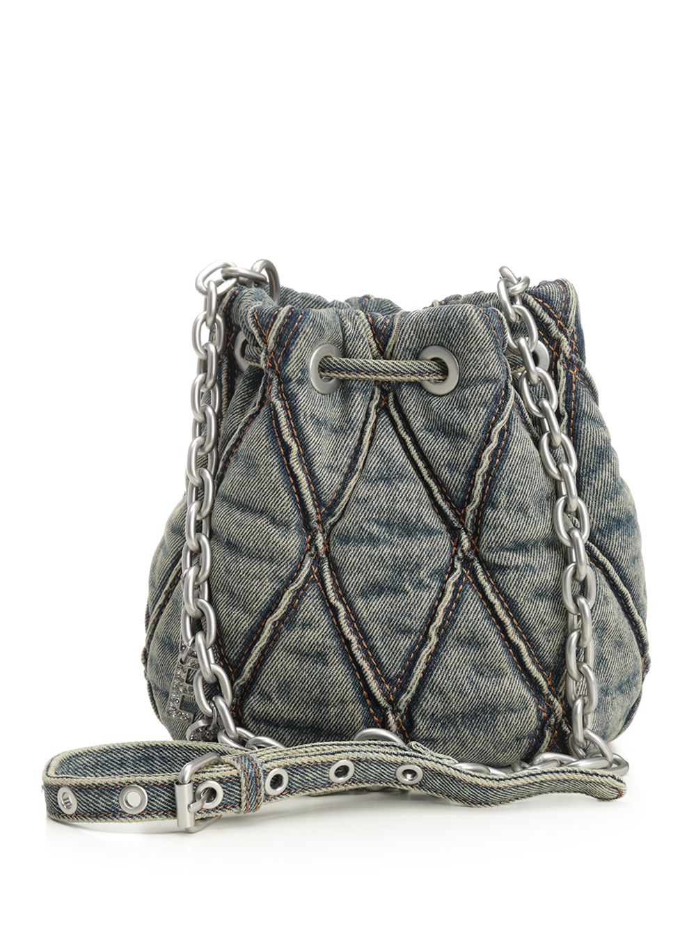 Charm-D S-Bucket bag Blue Co Pu Crossbody