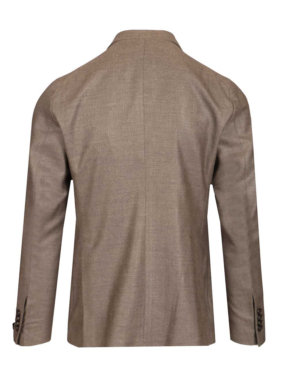 Montecarlo double-breasted blazer Grey Silk Virgin Wool Jacket