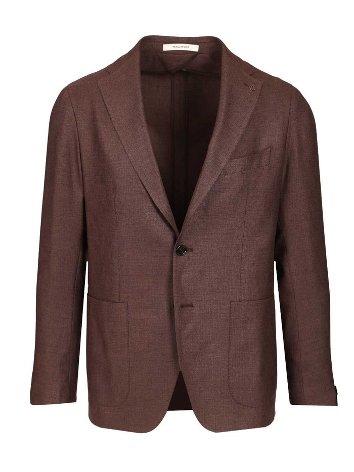 Montecarlo jacket in wool and silk Bordeaux