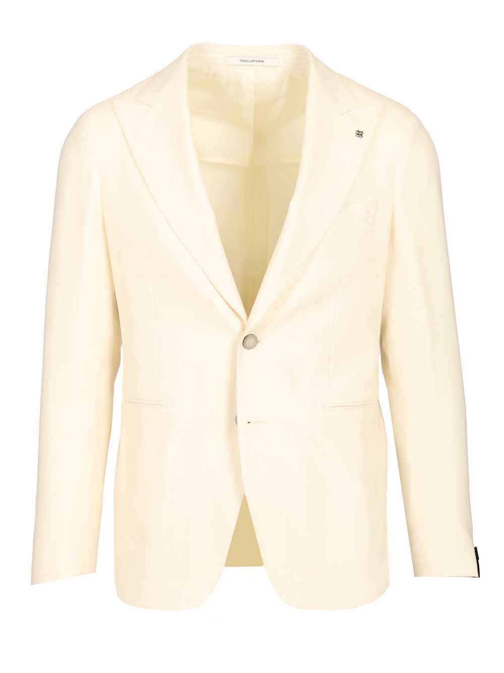 Vesuvio wool and silk blazer White Seta Lana Jacket