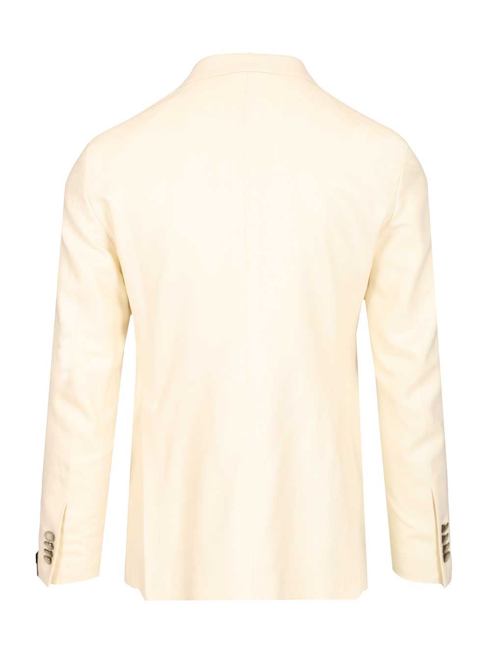 Vesuvio wool and silk blazer White Seta Lana Jacket