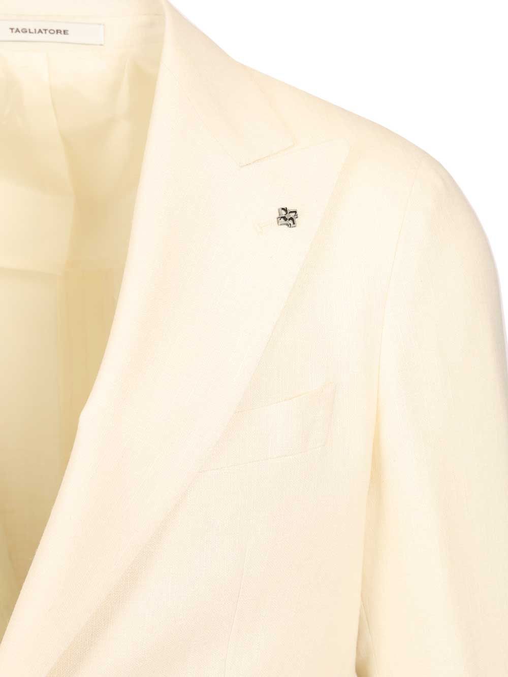 Vesuvio wool and silk blazer White Seta Lana Jacket