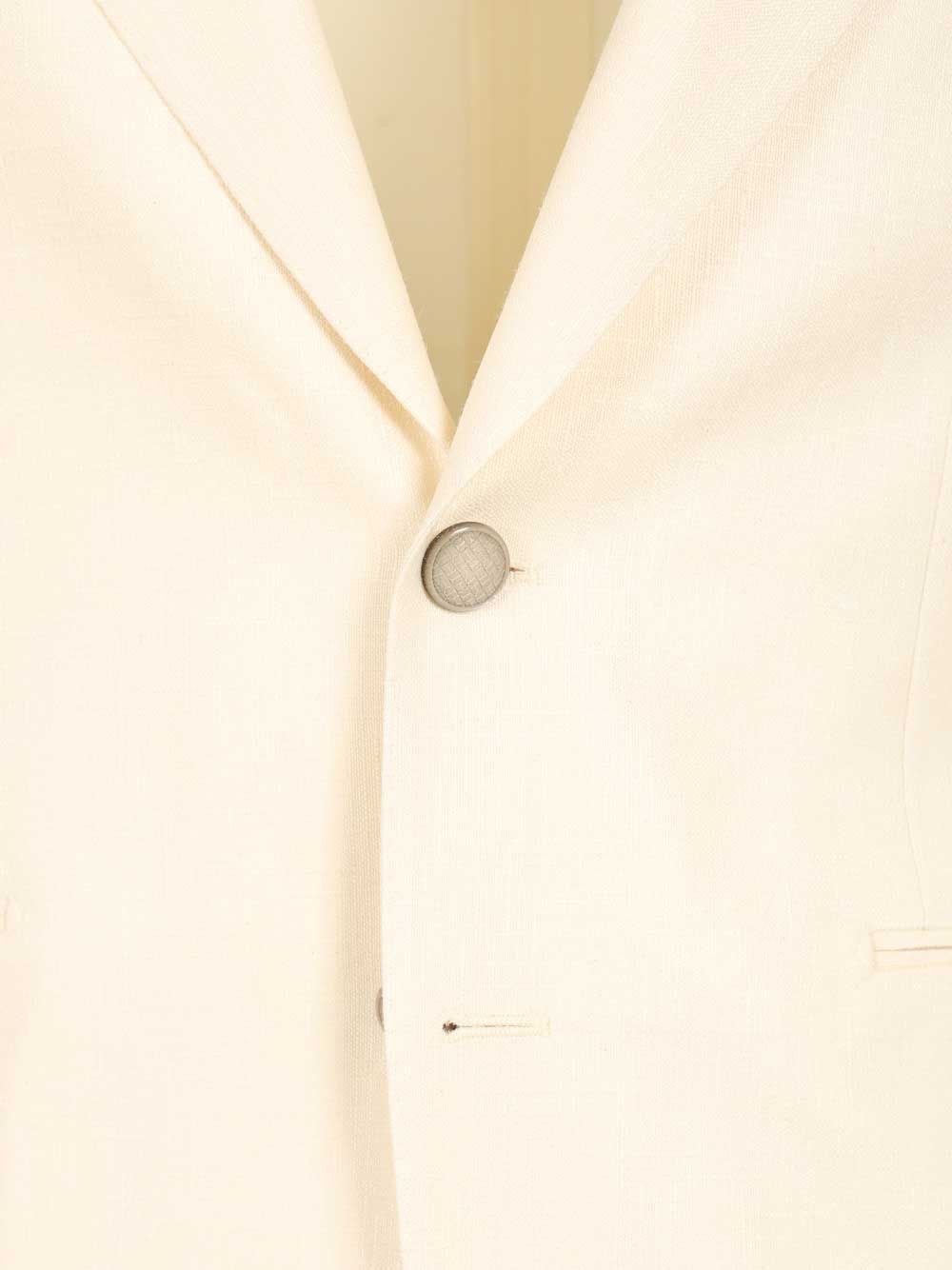 Vesuvio wool and silk blazer White Seta Lana Jacket
