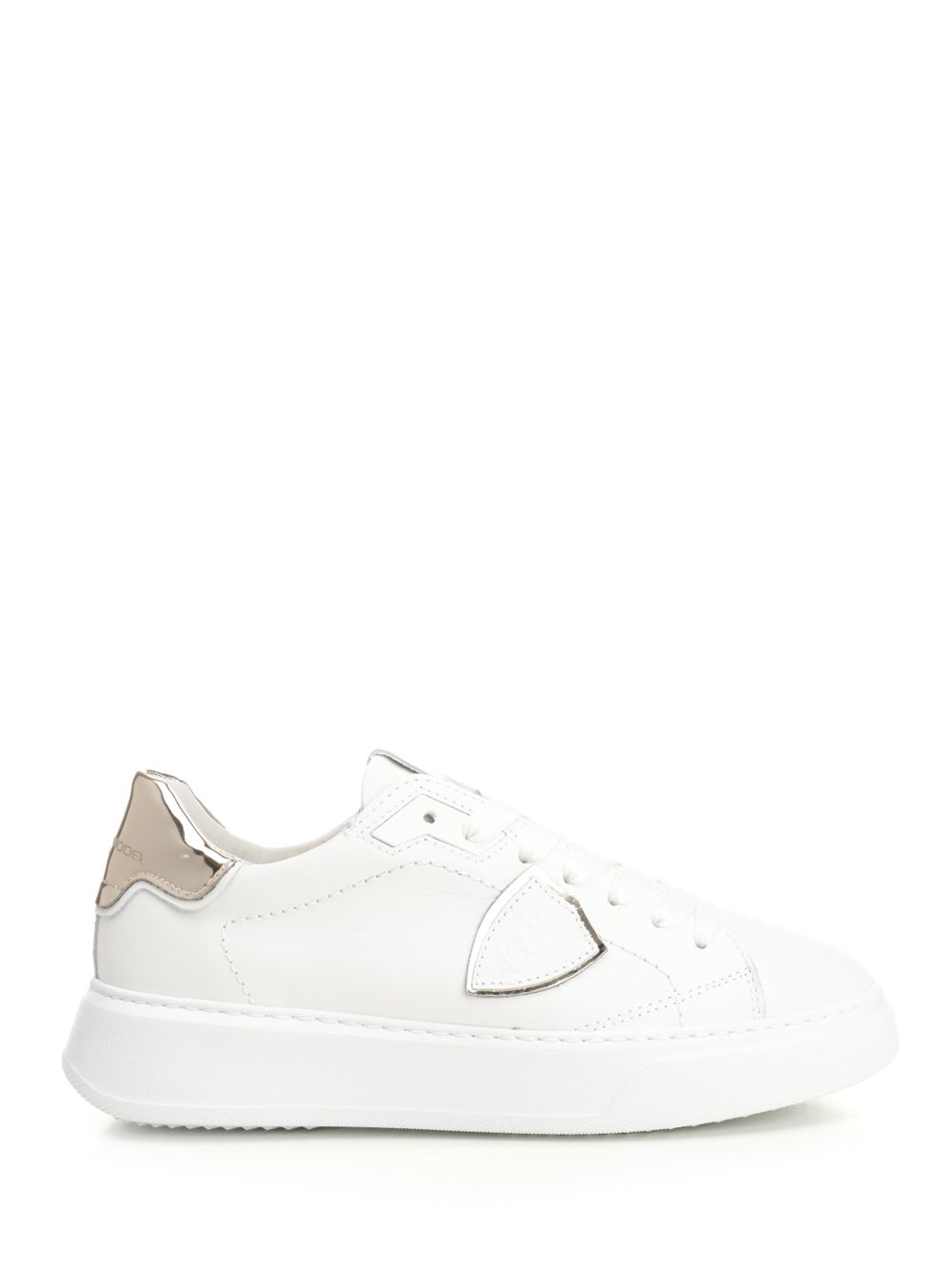 Temple Sneakers White Calf Leather - Textile
