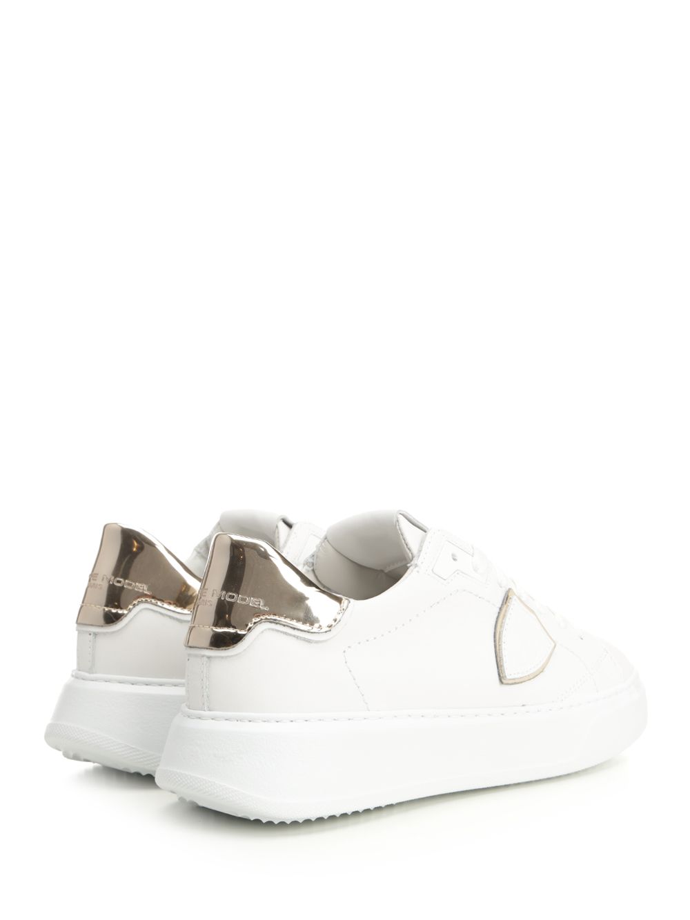 Temple Sneakers White Calf Leather - Textile