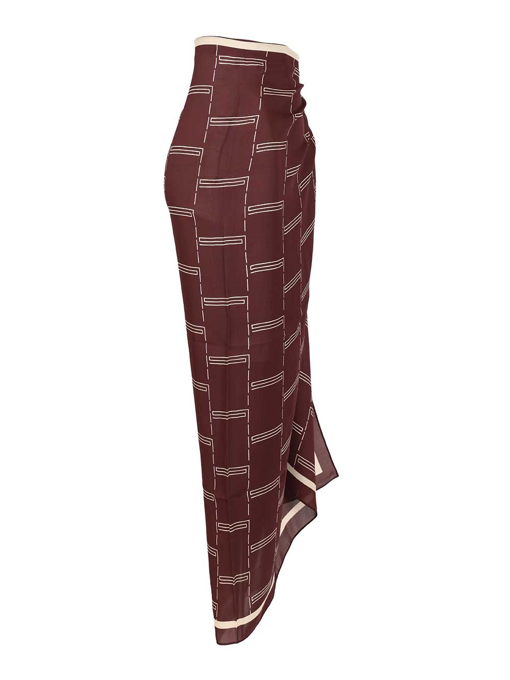 Silk Sarong Bordeaux Skirt