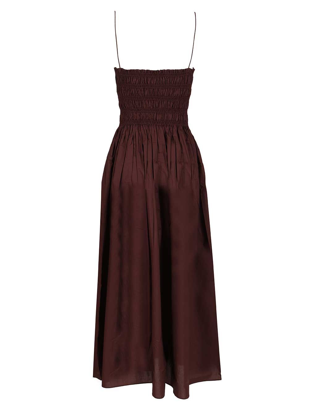 Dress with gathered bodice Bordeaux Organic Cotton