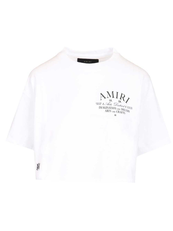 cropped T-shirt White Cotton