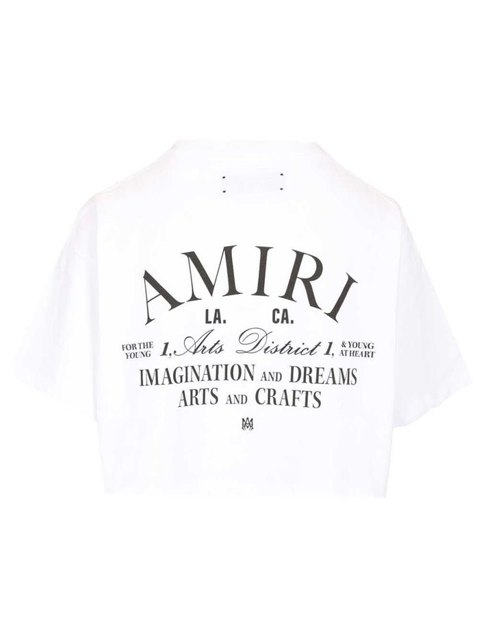 cropped T-shirt White Cotton