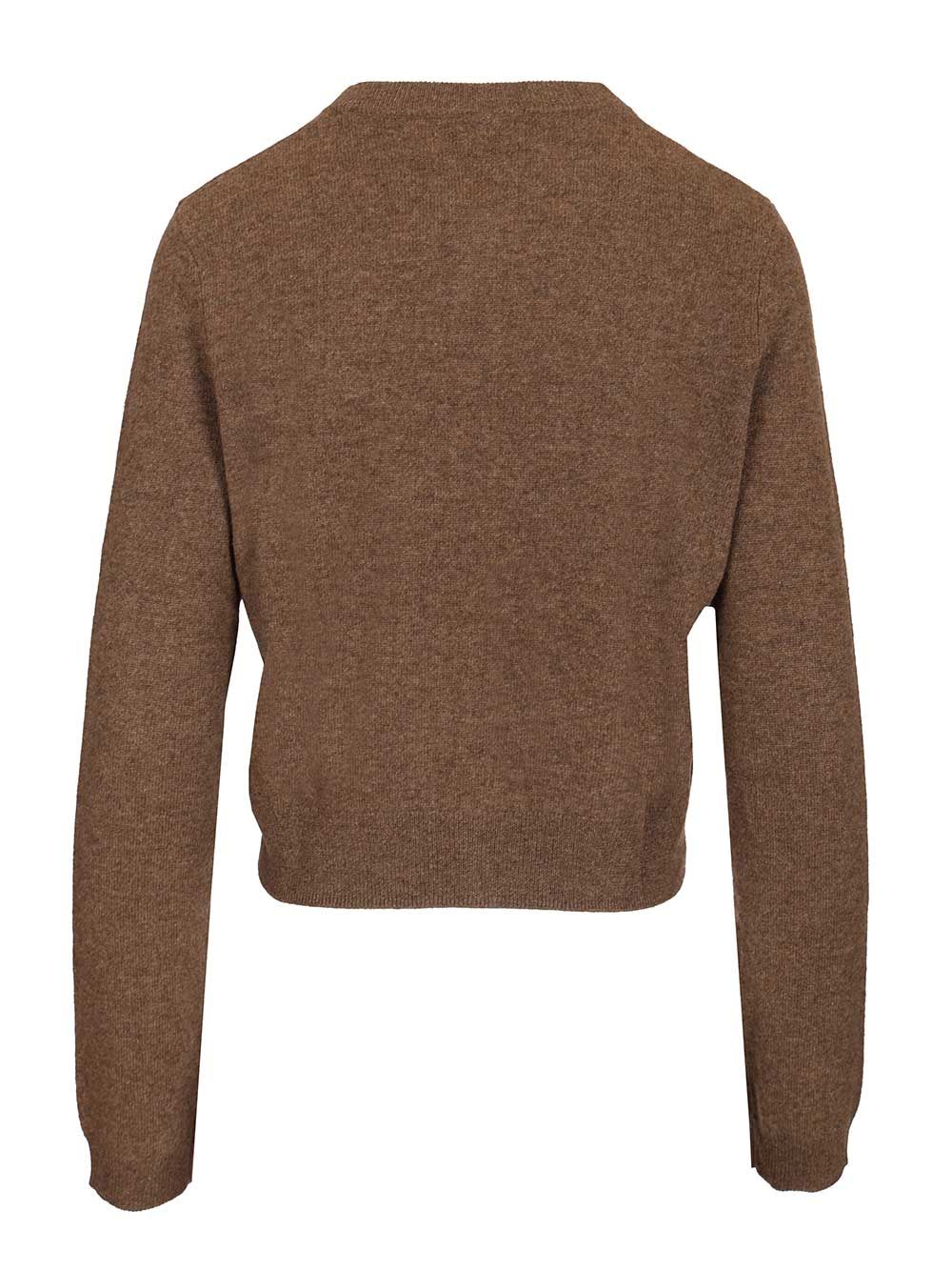 Cardigan Karia Brown Woven Cashmere Knitwear