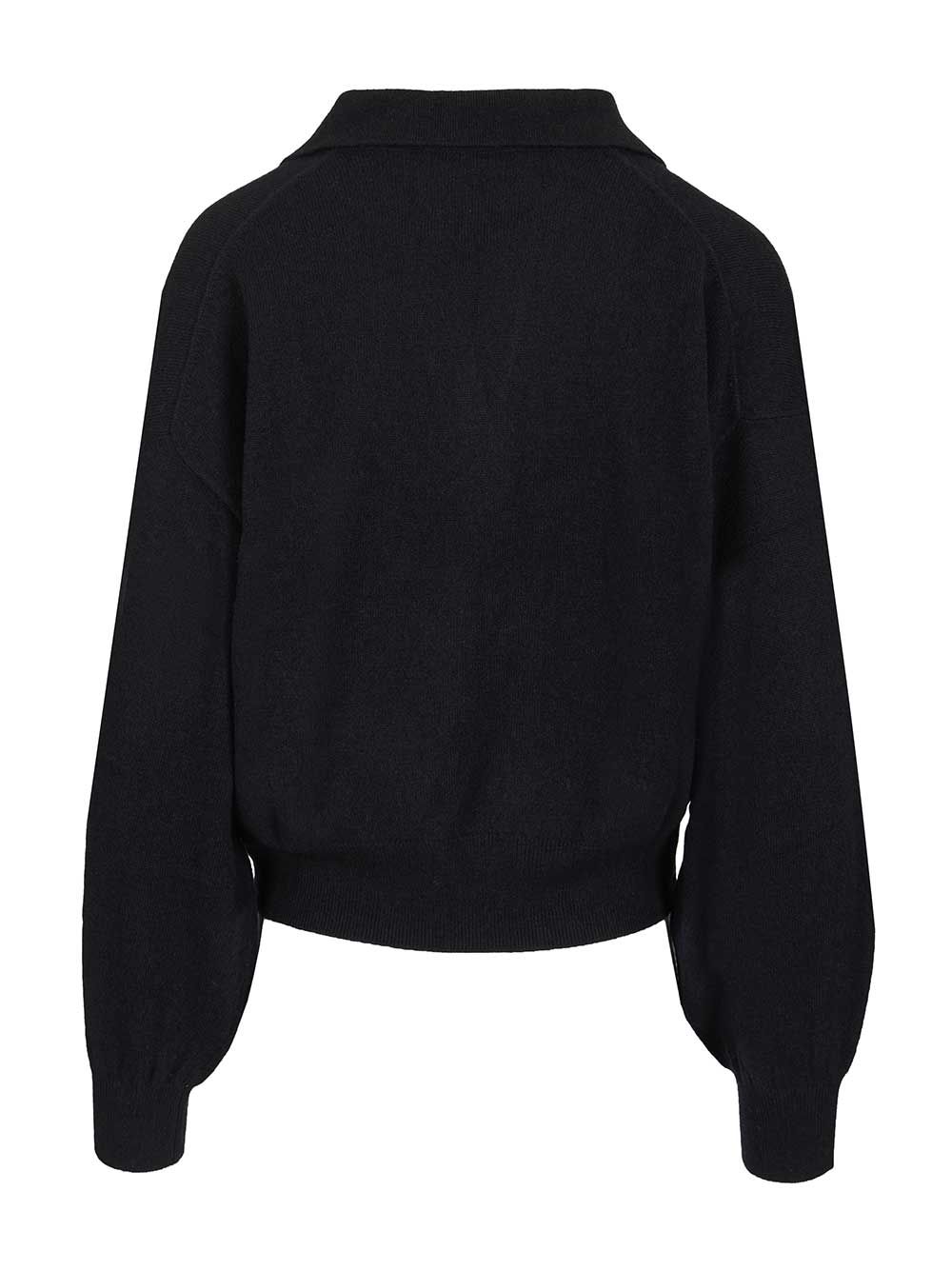 Katriel Polo Sweater Blue Woven Cashmere Knitwear