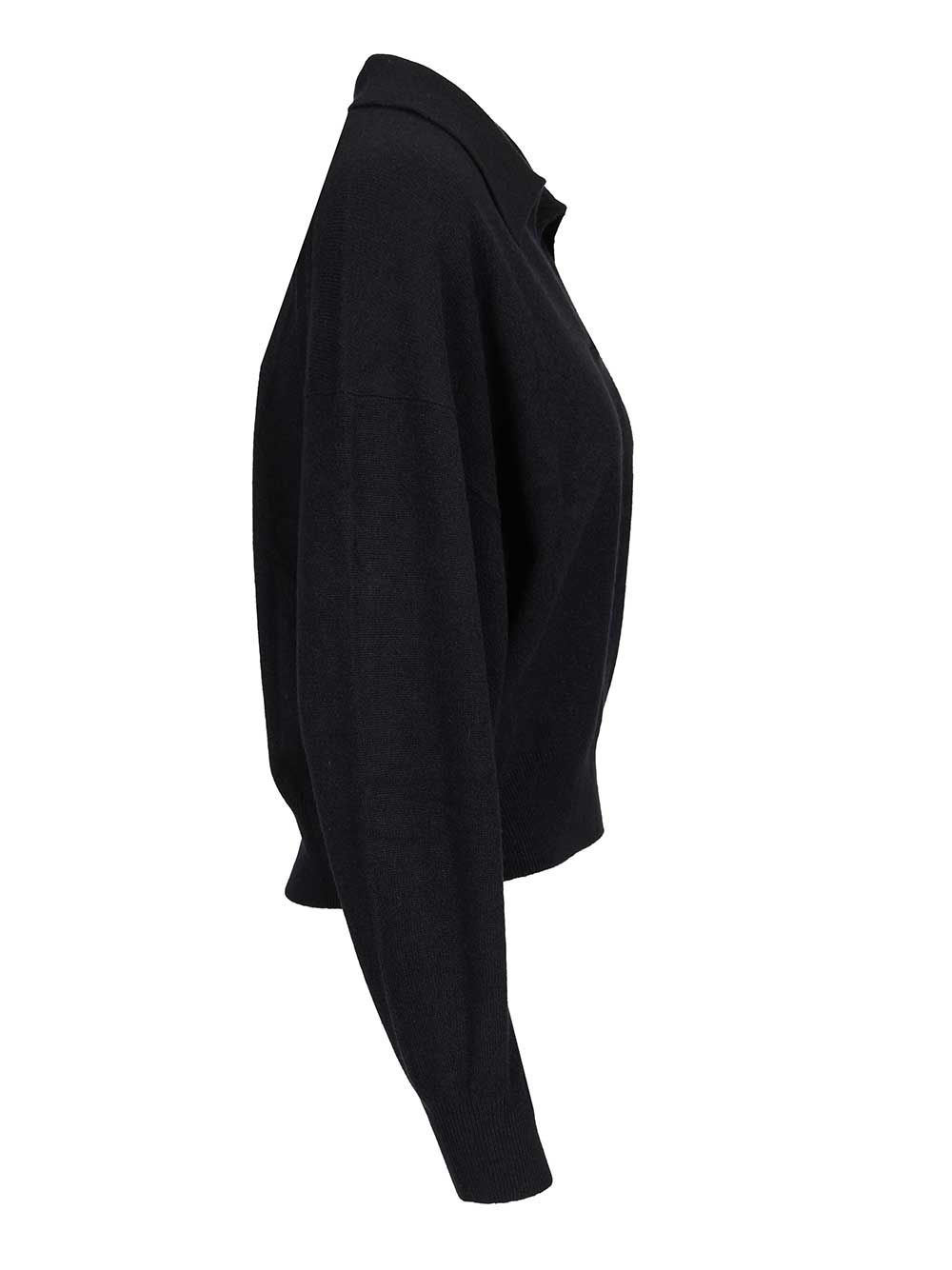 Katriel Polo Sweater Blue Woven Cashmere Knitwear