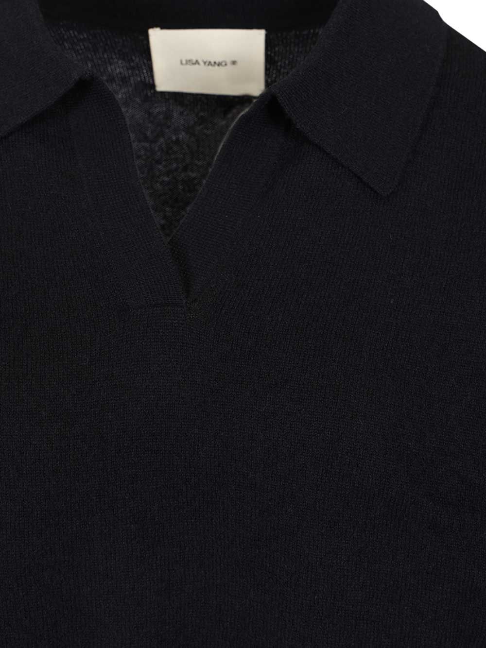 Katriel Polo Sweater Blue Woven Cashmere Knitwear