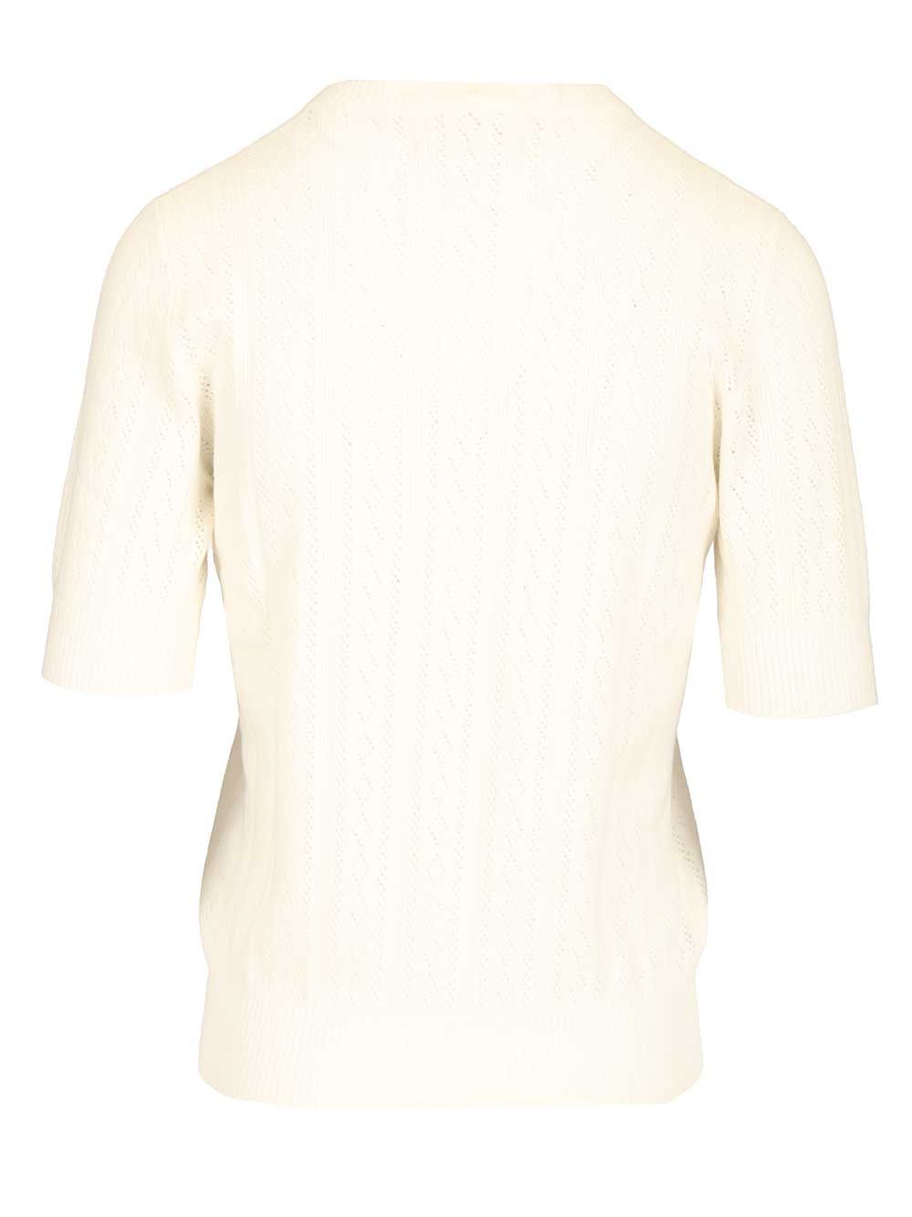 Nika sweater in cotton and cashmere White Knitwear
