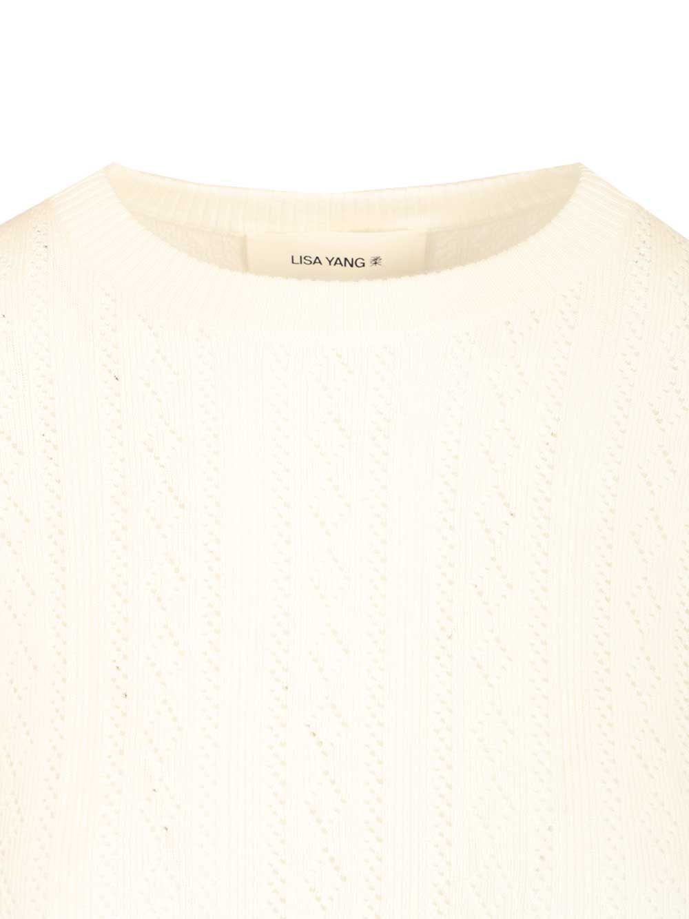 Nika sweater in cotton and cashmere White Knitwear