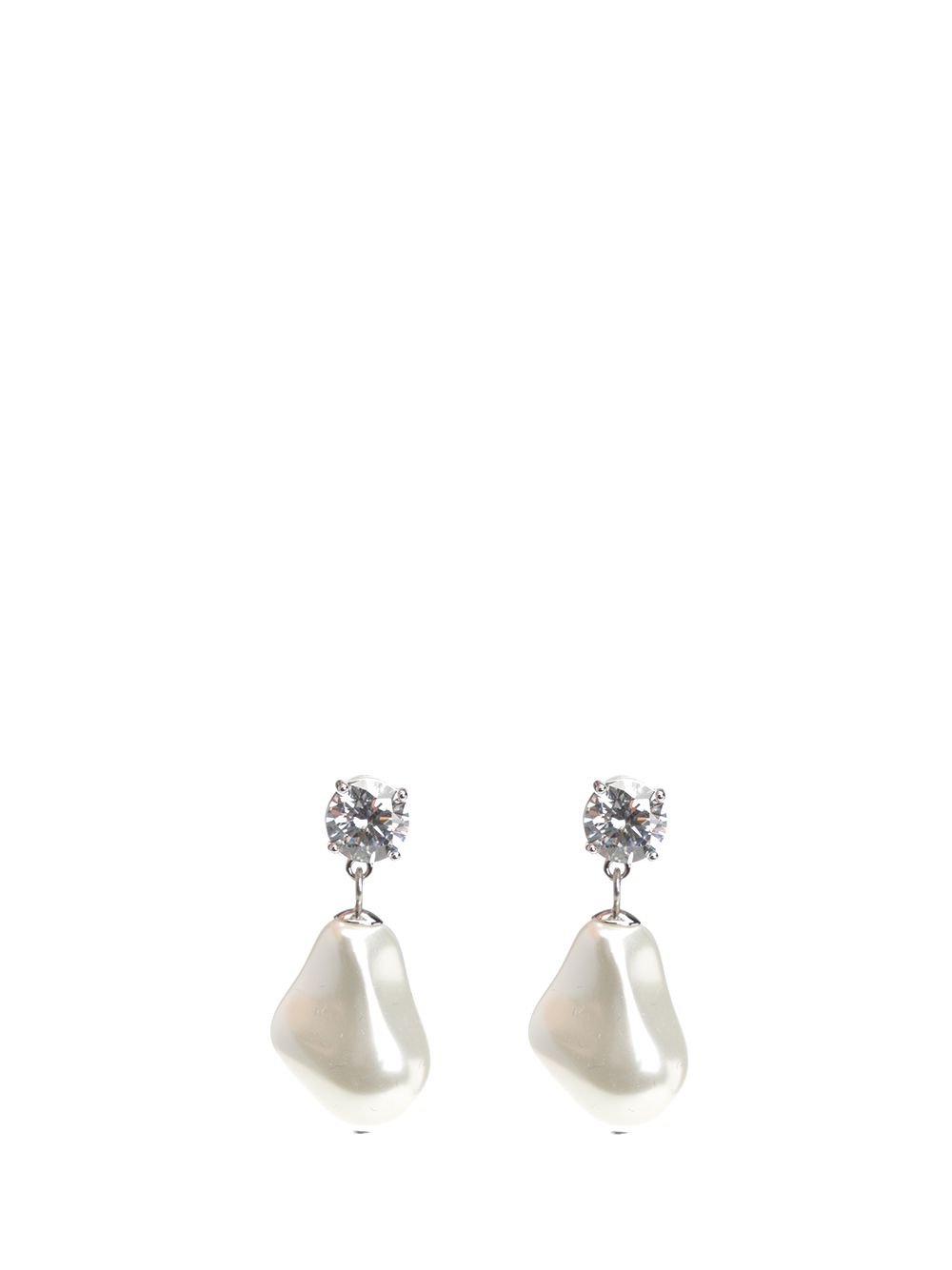 Pearl Earrings White Copper Jewelry