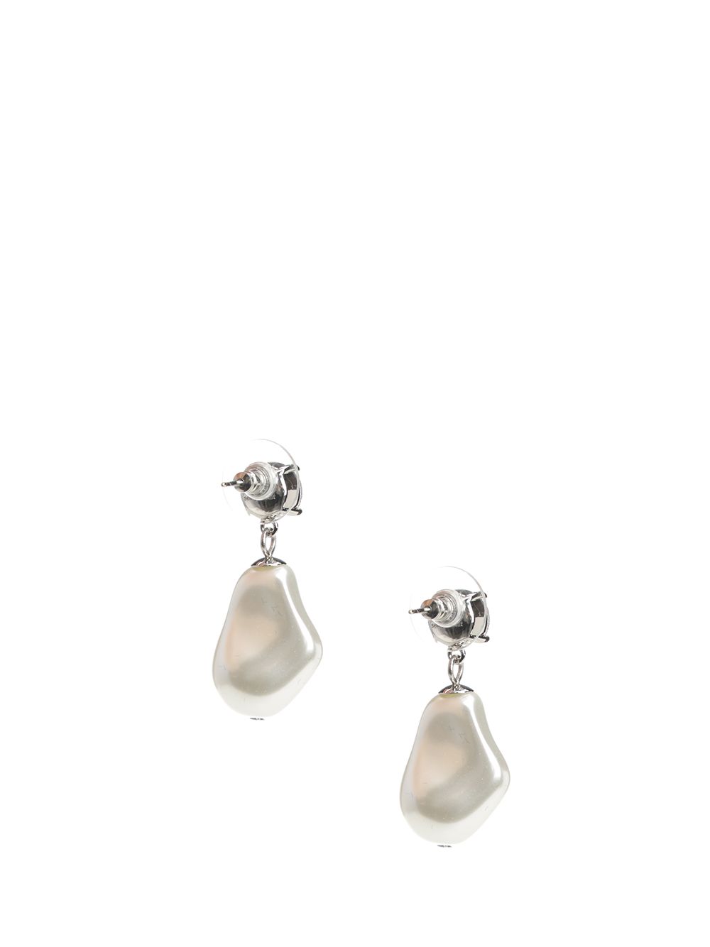 Pearl Earrings White Copper Jewelry