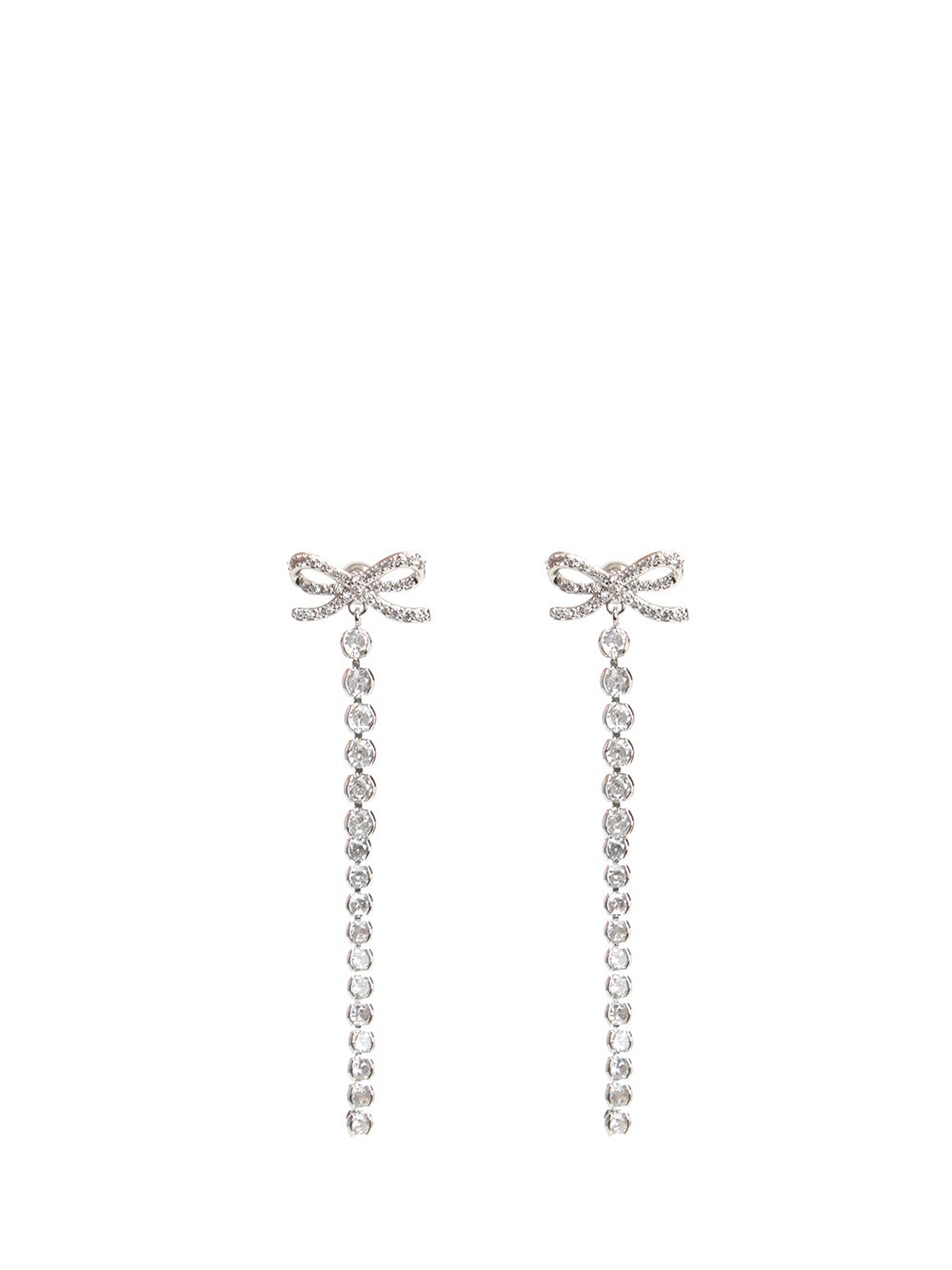 Bow Earrings Silver Copper Jewelry