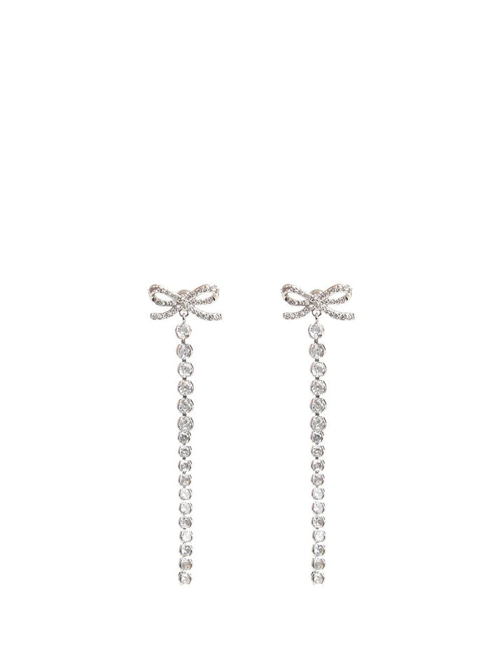 Bow Earrings Silver Copper Jewelry