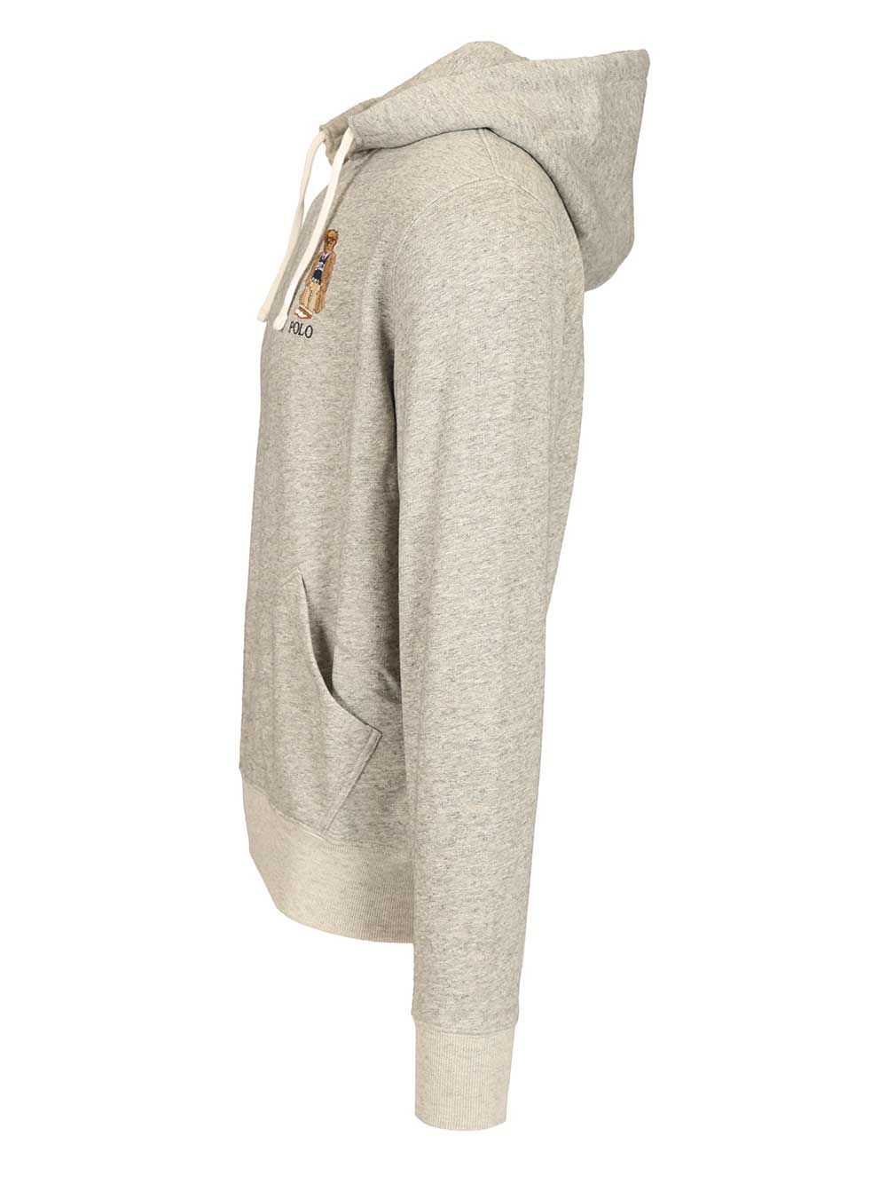 Polo Bear Hoodie Grey Cotton Polyester Sweatshirts
