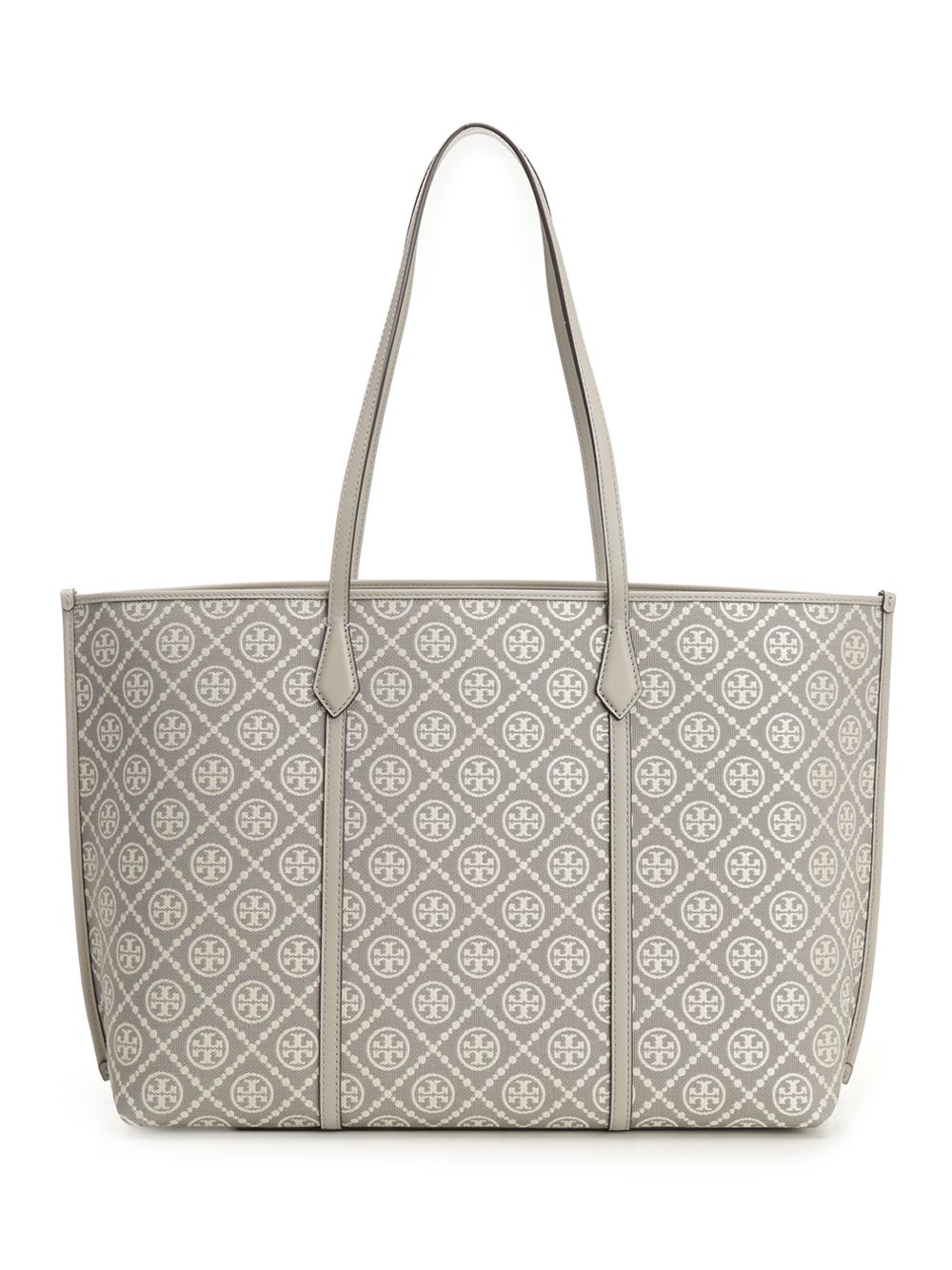 Perry T Monogram Tote Grey Body : Cotton Shoulder Bags