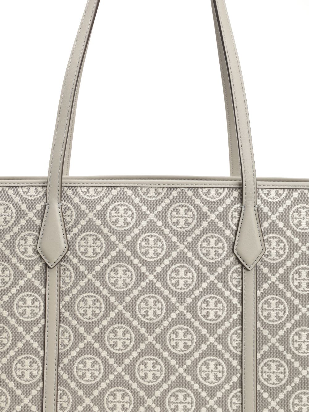 Perry T Monogram Tote Grey Body : Cotton Shoulder Bags