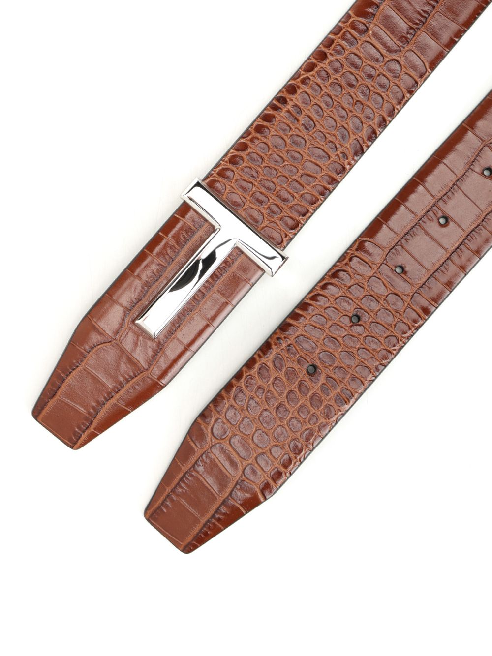 Reversible T-belt Brown Calf Leather