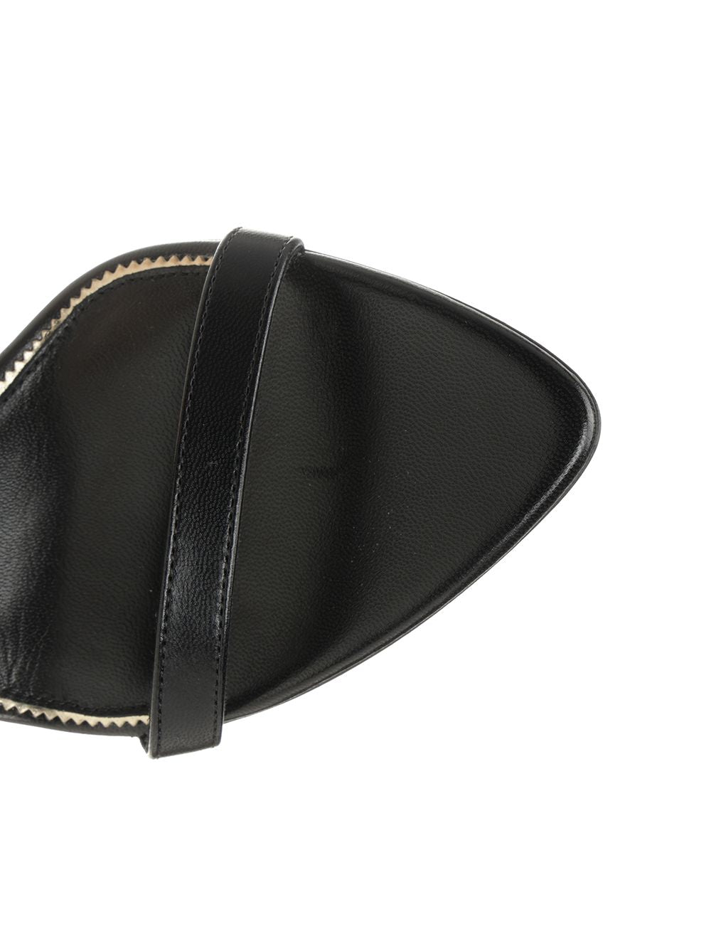 Padlock leather sandals Black