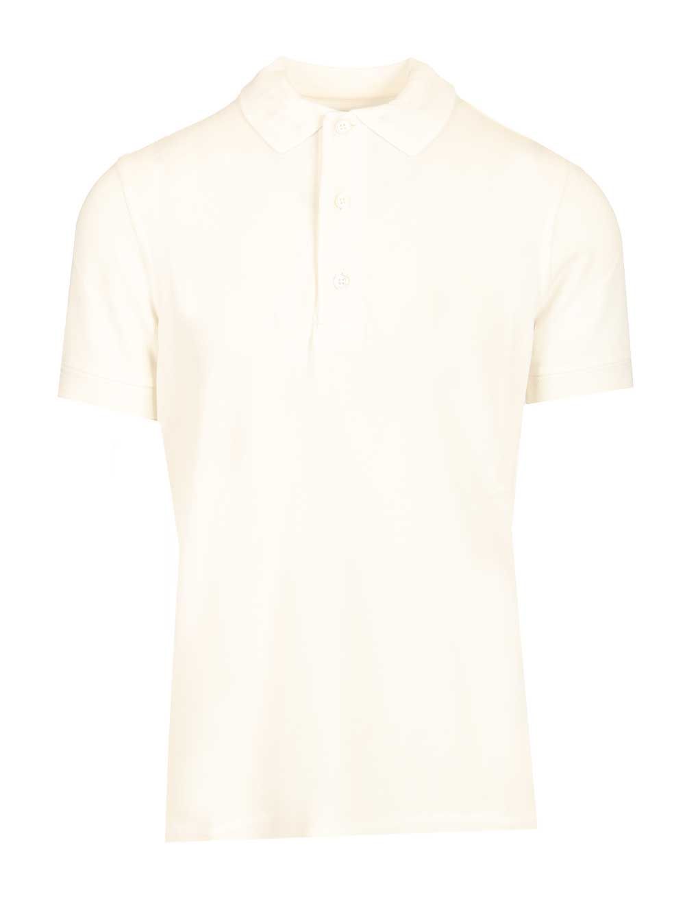 Cotton piqué polo shirt White