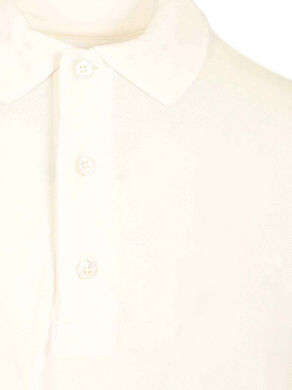 Cotton piqué polo shirt White