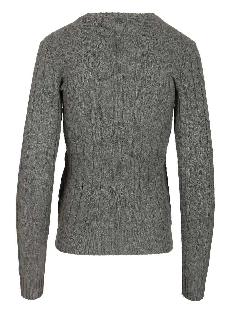 Cashmere Cable Knit Sweater Grey