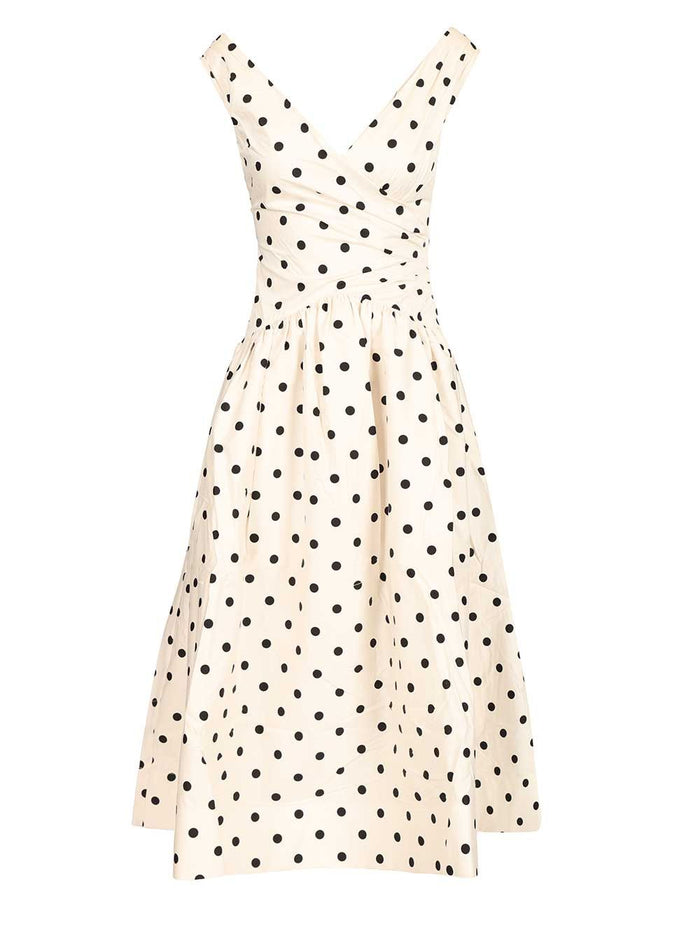 Polka dot midi dress White Main: Co Lining: Pes