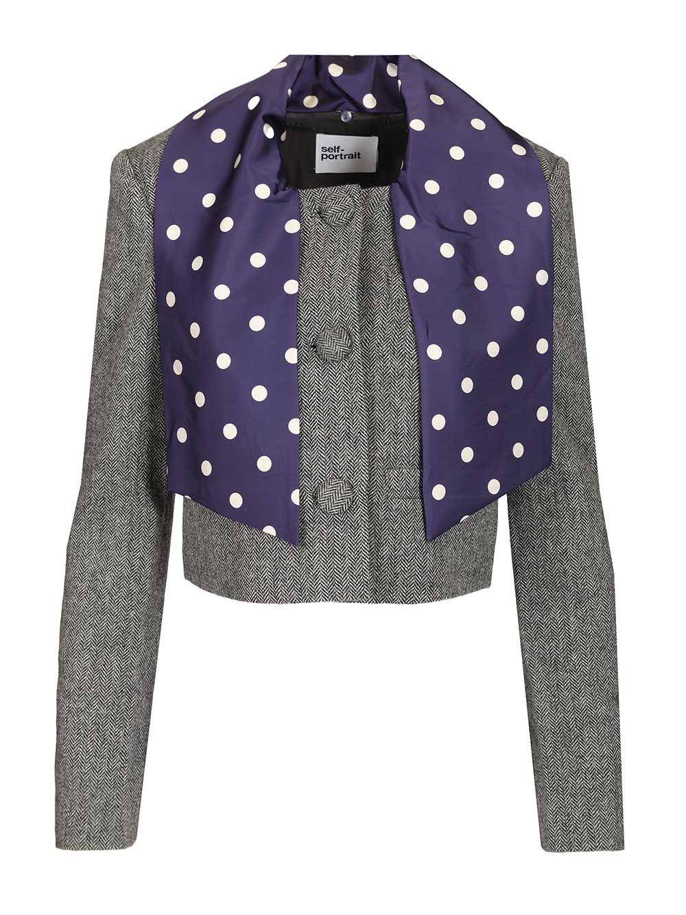Herringbone Jacket Grey Main : Wo Pes Lining:cu