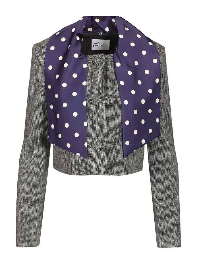 Herringbone Jacket Grey Main : Wo Pes Lining:cu