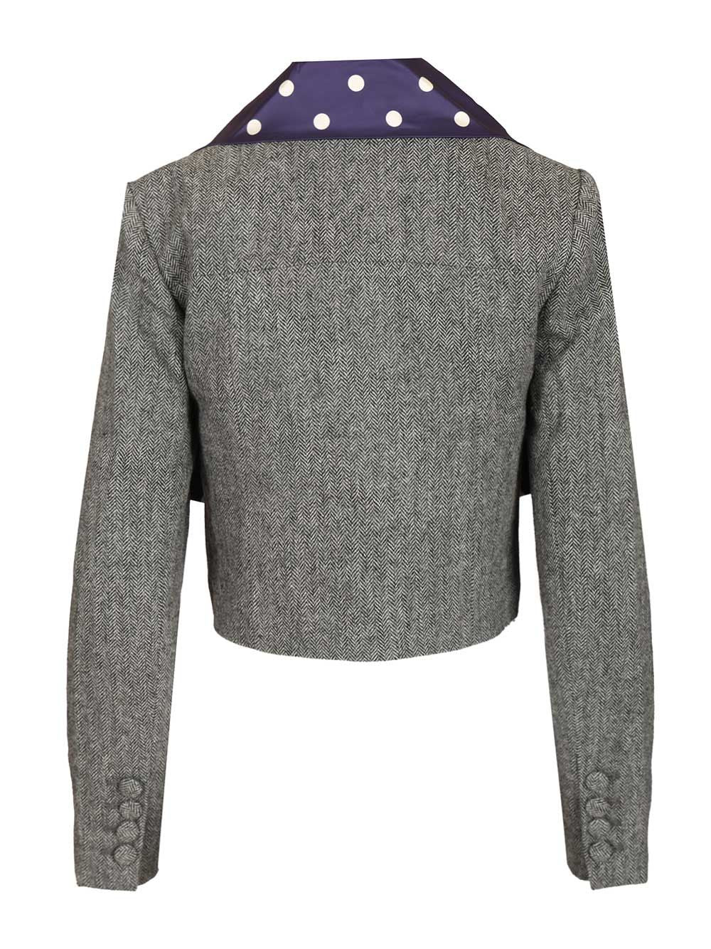Herringbone Jacket Grey Main : Wo Pes Lining:cu