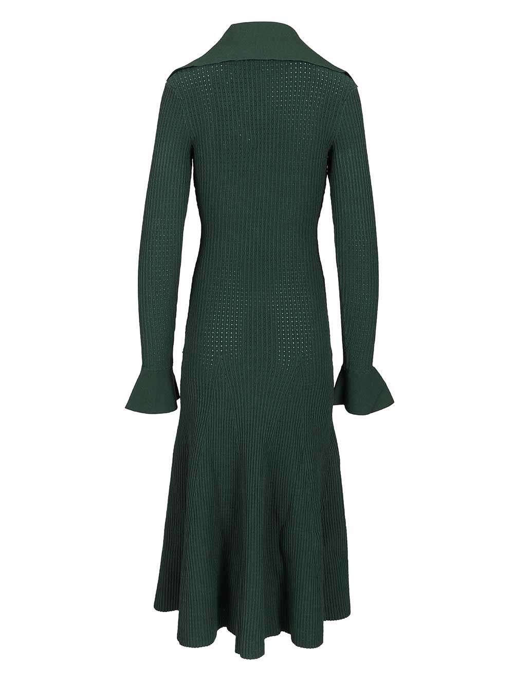 KKnitted midi dress Green