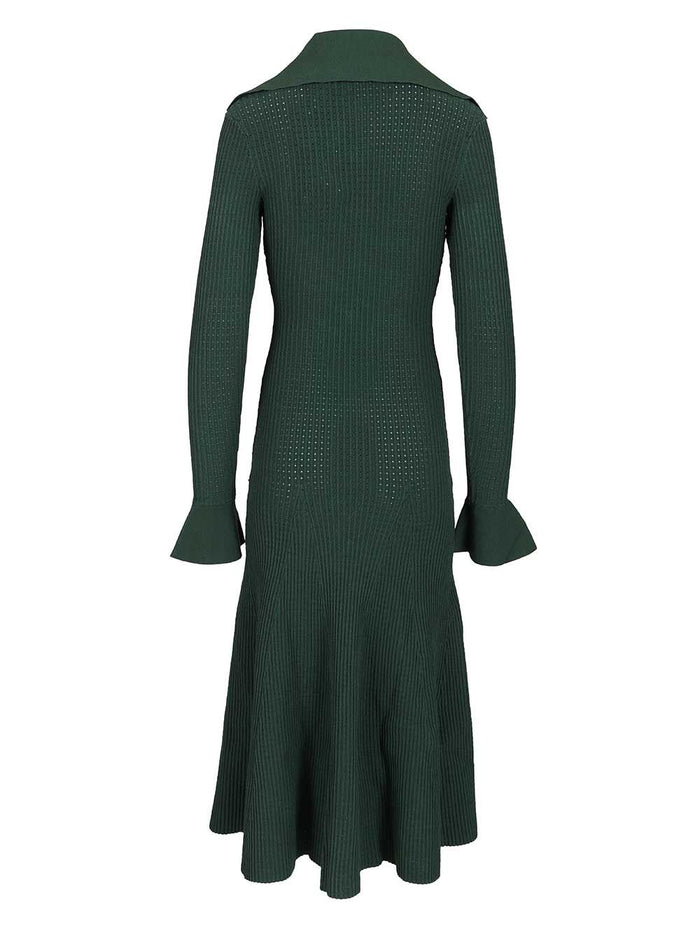 KKnitted midi dress Green