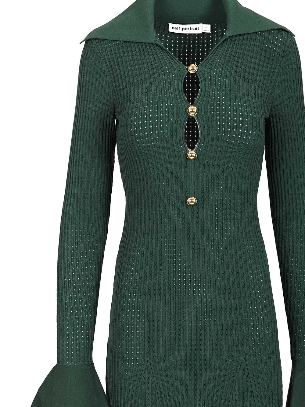 KKnitted midi dress Green