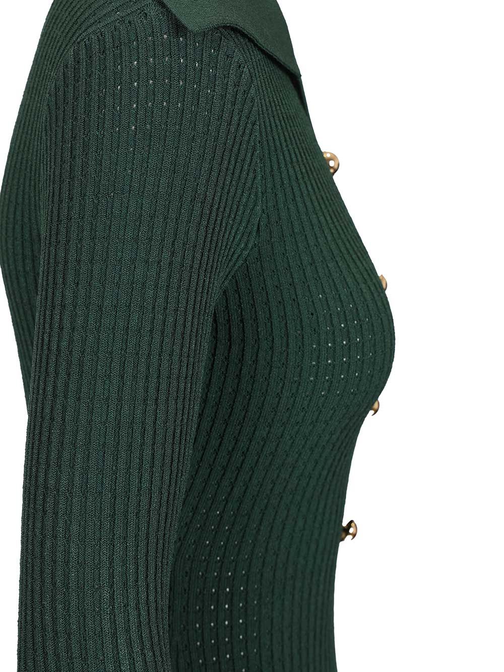 KKnitted midi dress Green