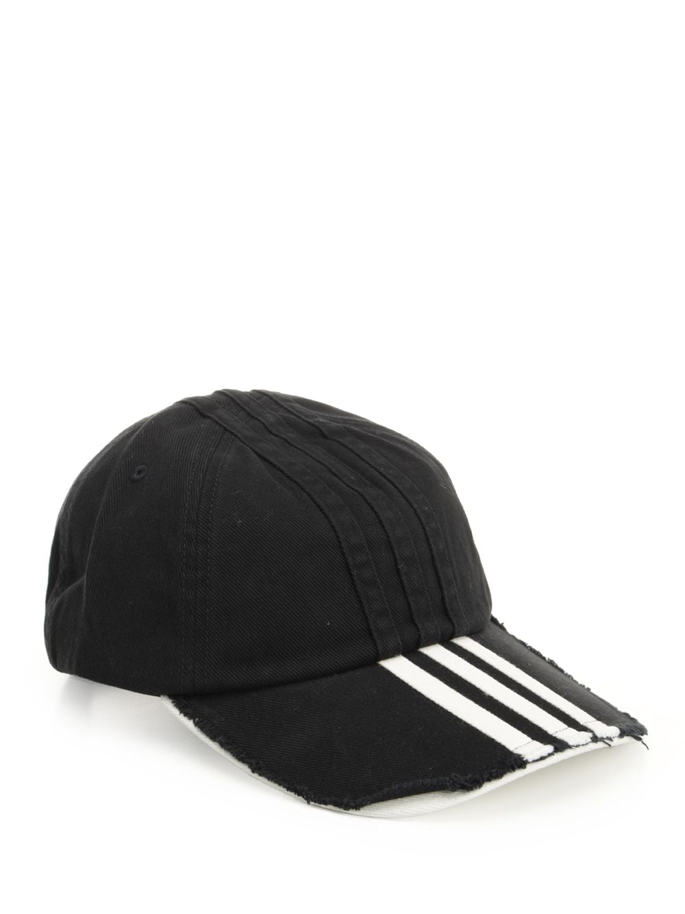 Striped Cap Black Cotton Hat