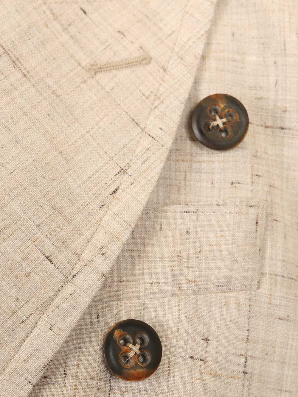 Double-breasted cropped blazer Beige Viscose Jacket