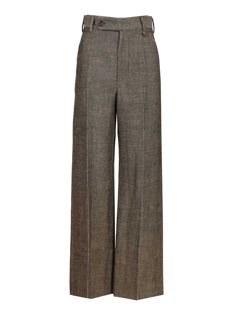 Lauren Trousers Beige Linen Virgin Wool