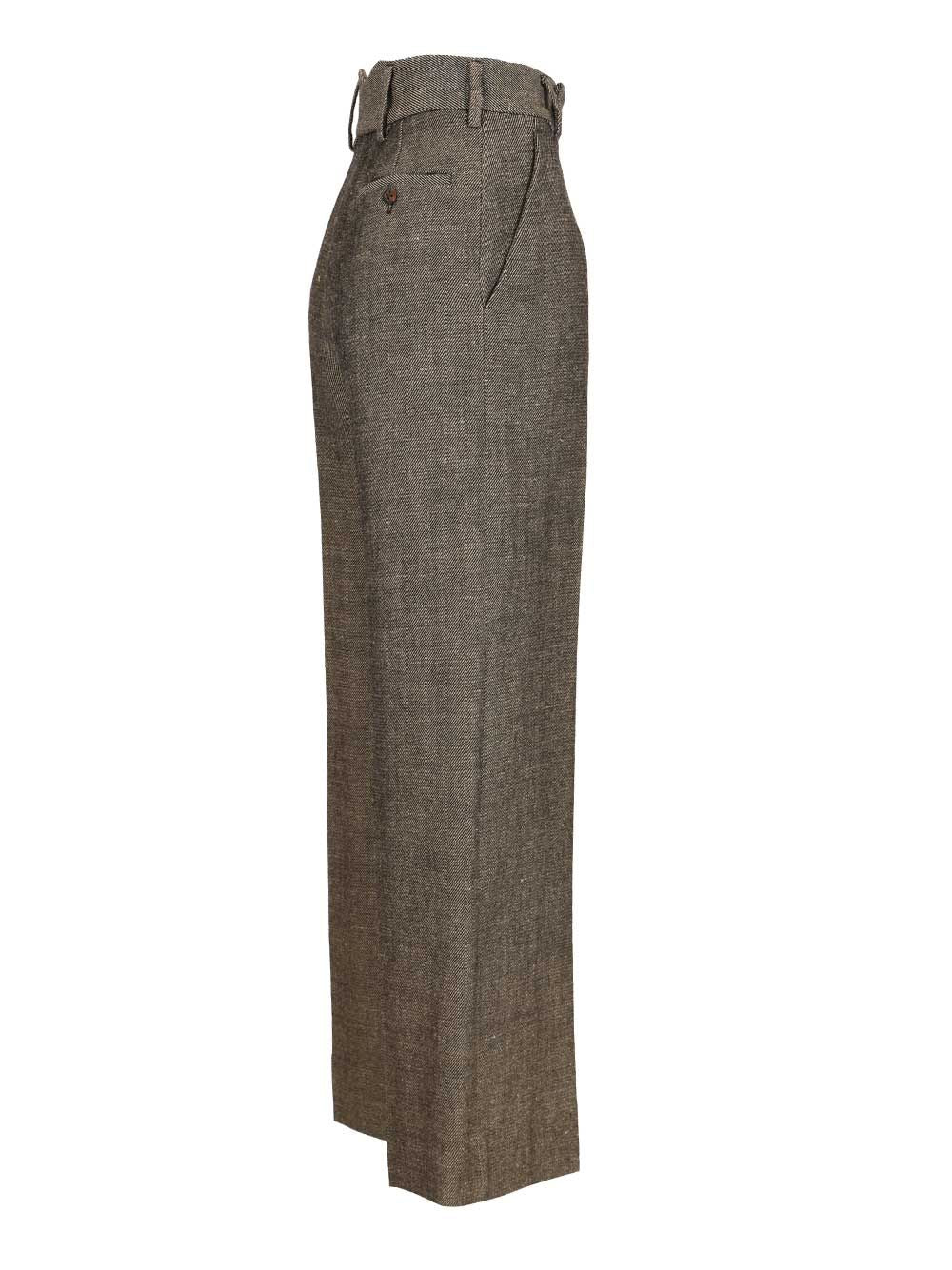 Lauren Trousers Beige Linen Virgin Wool