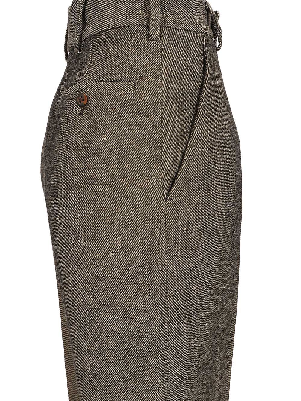 Lauren Trousers Beige Linen Virgin Wool