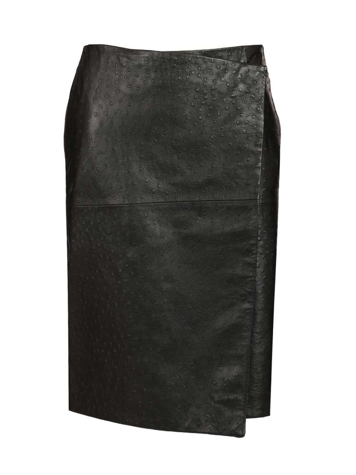 Gora leather skirt Black Lambskin