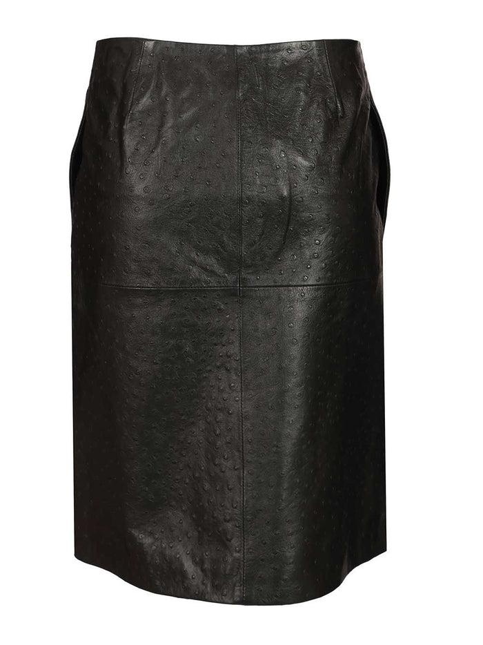 Gora leather skirt Black Lambskin
