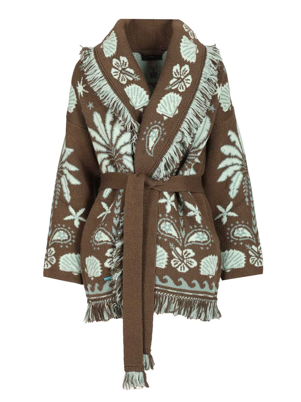 Echoes of the island cardigan Brown Woco Knitwear