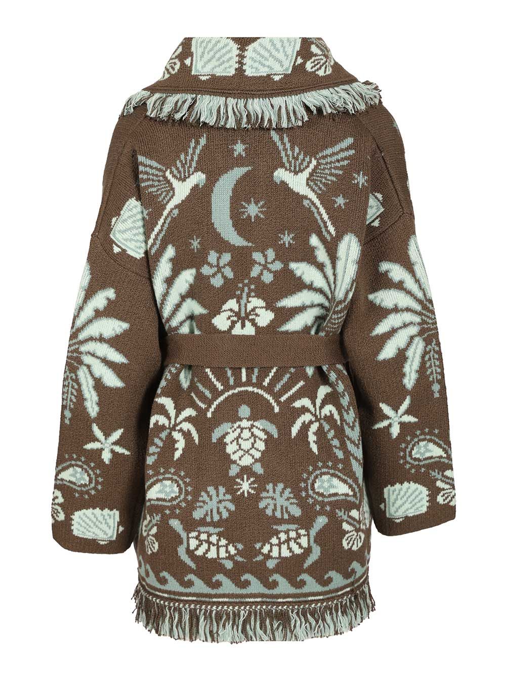 Echoes of the island cardigan Brown Woco Knitwear