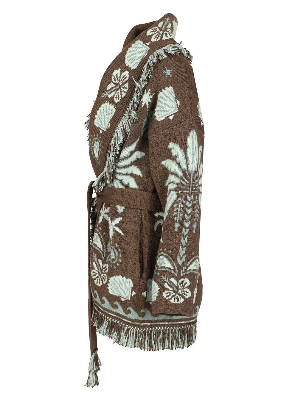 Echoes of the island cardigan Brown Woco Knitwear