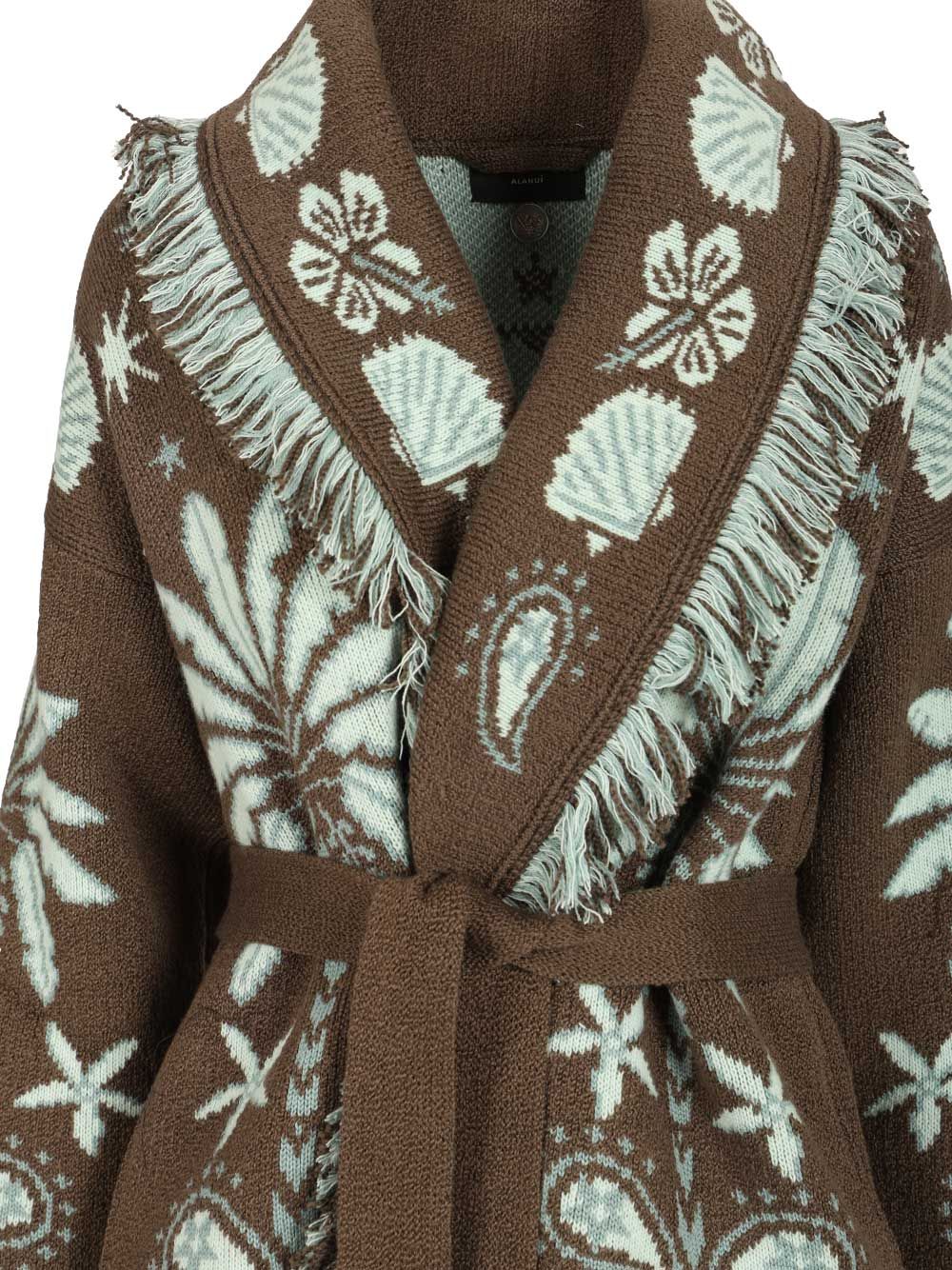 Echoes of the island cardigan Brown Woco Knitwear